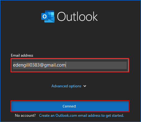 configuración de gmail para Outlook