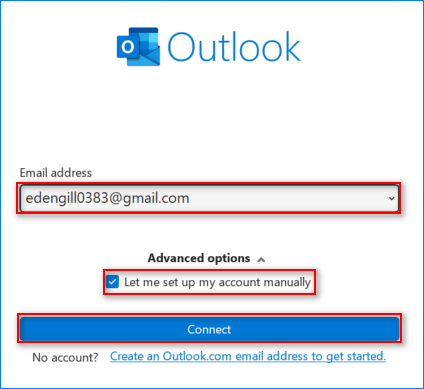 configurar gmail en Outlook
