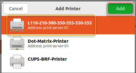 tazas de impresora linux
