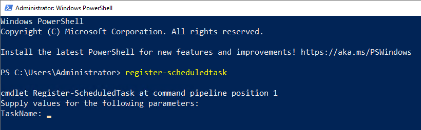 El programador de tareas de Windows ejecuta el script PowerShell.