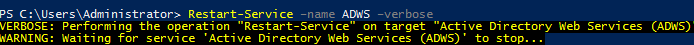 get-aduser: no se puede contactar con el servidor.  Esto puede deberse a que este servidor no existe, actualmente está inactivo o no tiene los servicios web del directorio activo en ejecución.