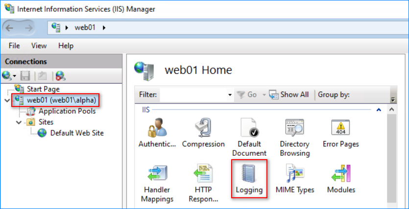 habilitar registros de iis