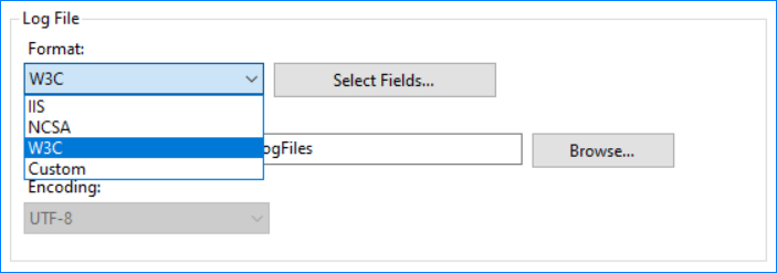 habilitar el registro de iis en el servidor de Windows 2019